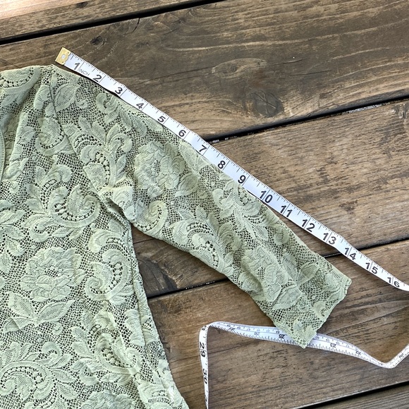 Vintage Three Dots Lace 3/4 Sleeve Top - Picture 10 of 11